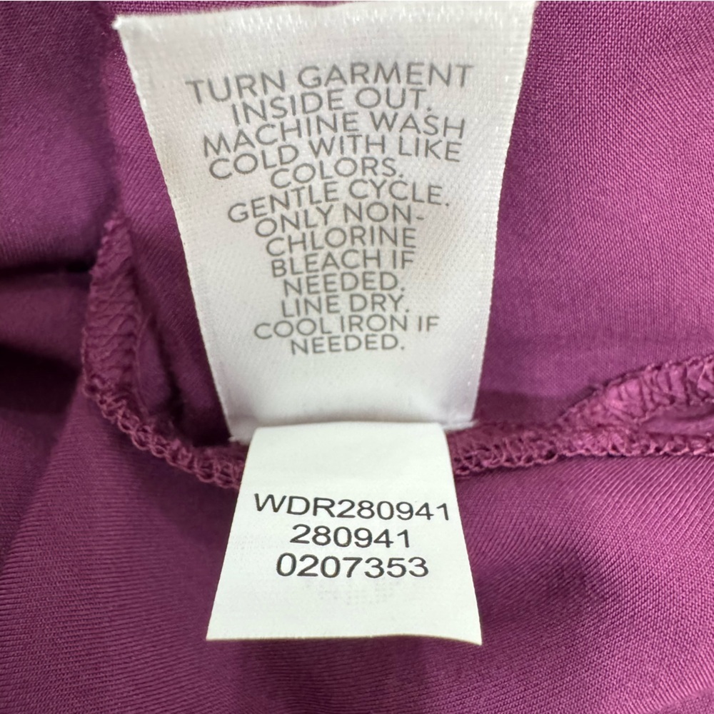 NWT J. Jill Pure Jill Women's XL Purple Wildberry Faux Wrap A-Line Midi Dress - Picture 13 of 16